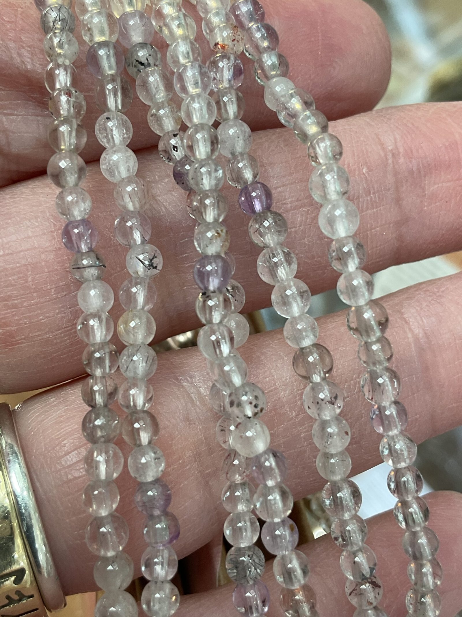 Super Seven (Cacoxenite) Bead Bracelet 3.5mm