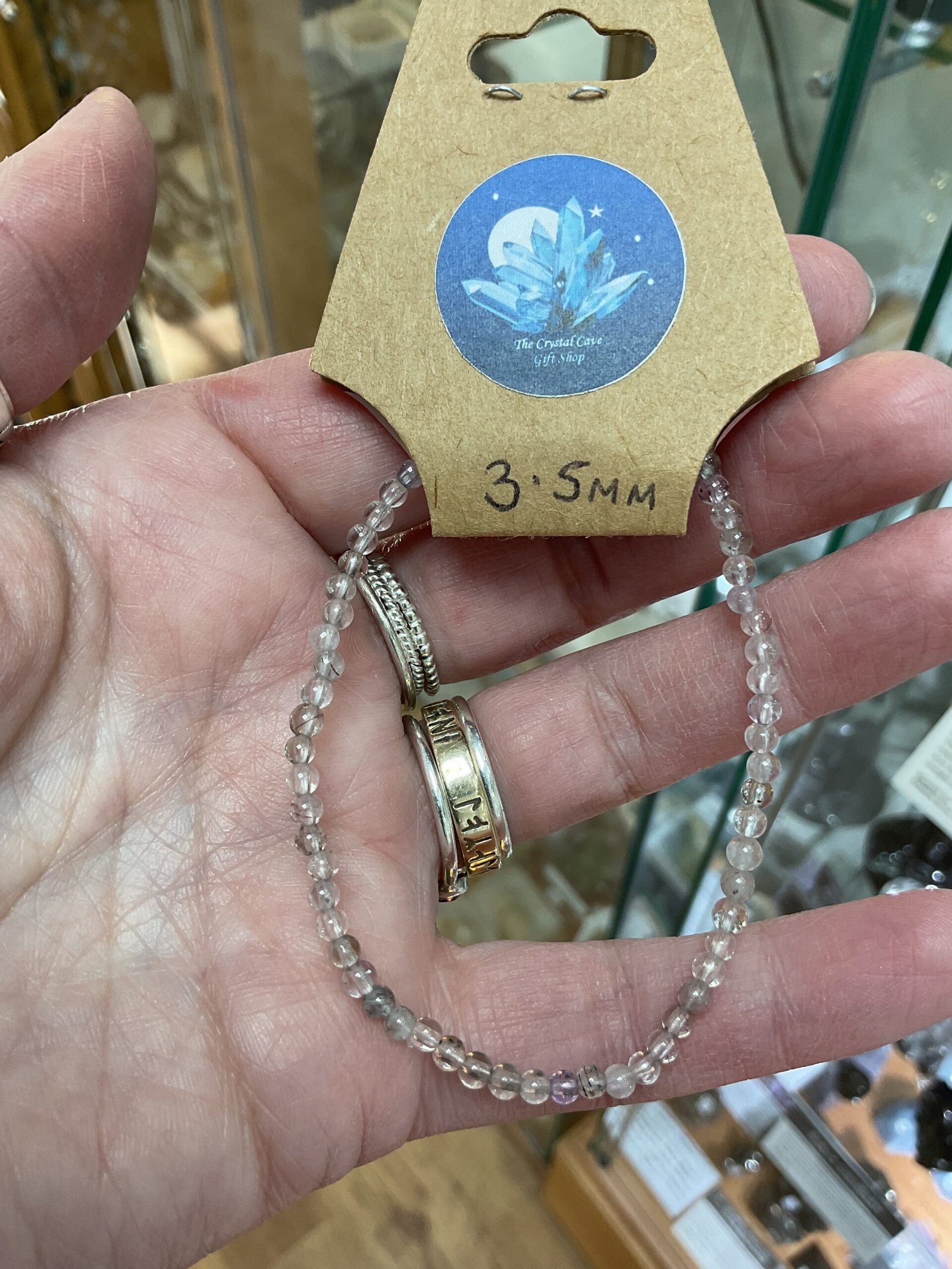 Super Seven (Cacoxenite) Bead Bracelet 3.5mm - Image 4