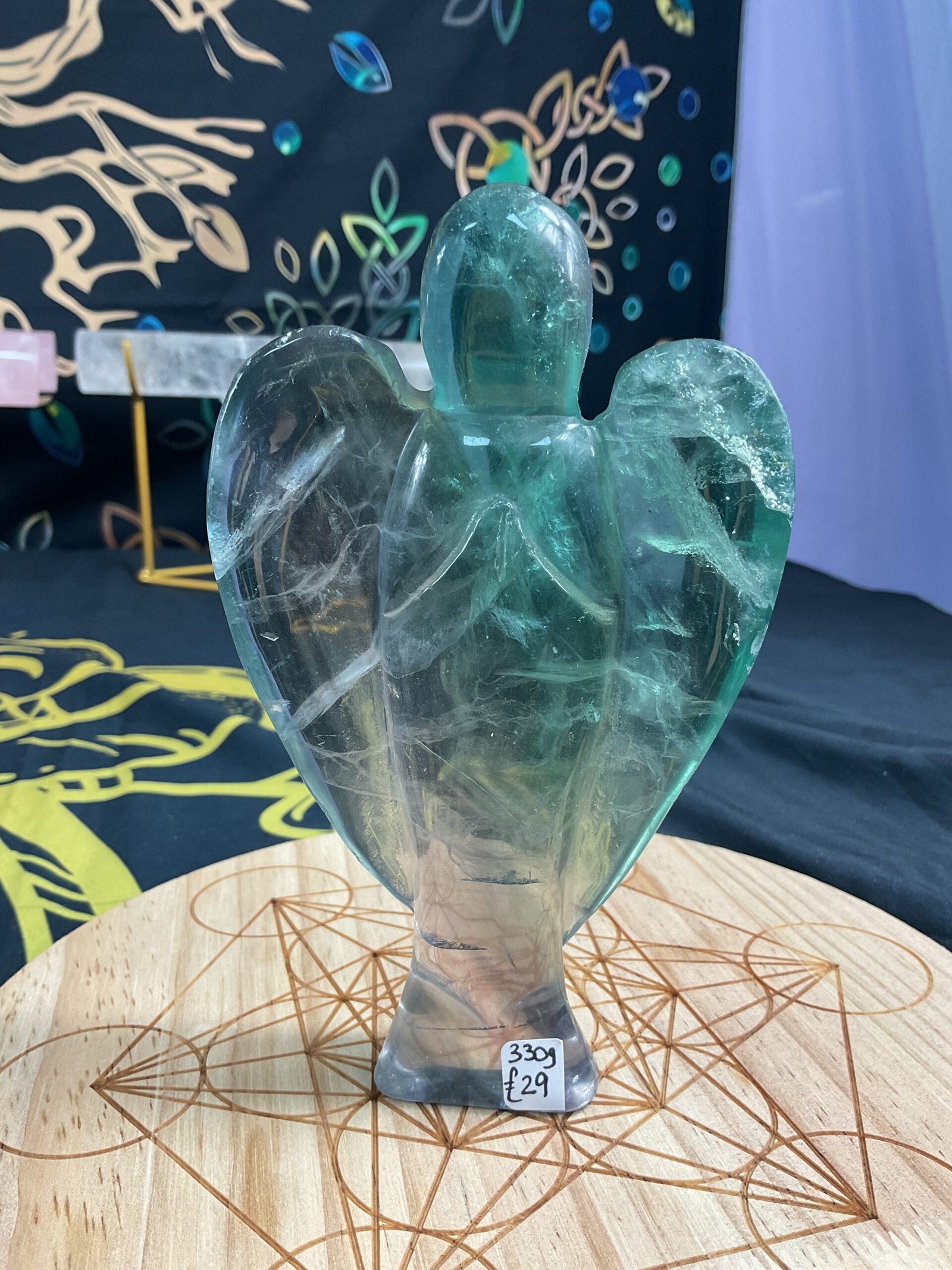 Fluorite Angel Carving - Image 2