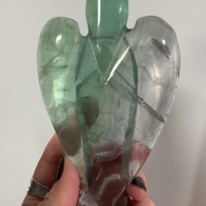 Fluorite Angel Carving