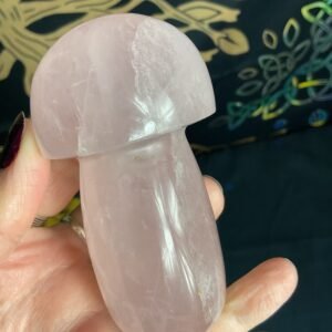 Large Rose Quartz Mushroom Carving