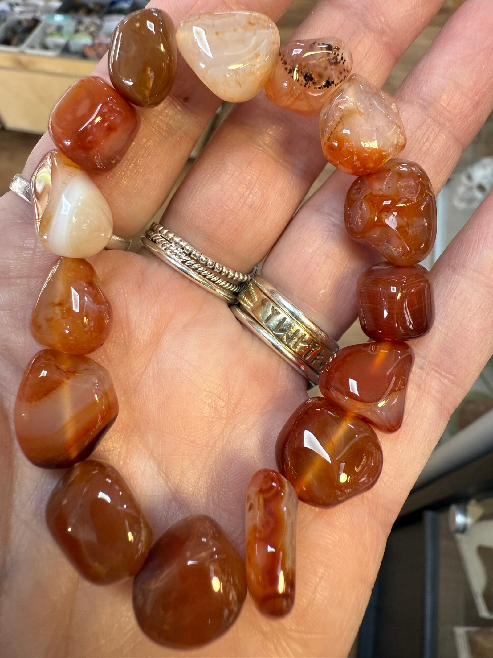 Carnelian Tumble Stone Bracelet - Image 3