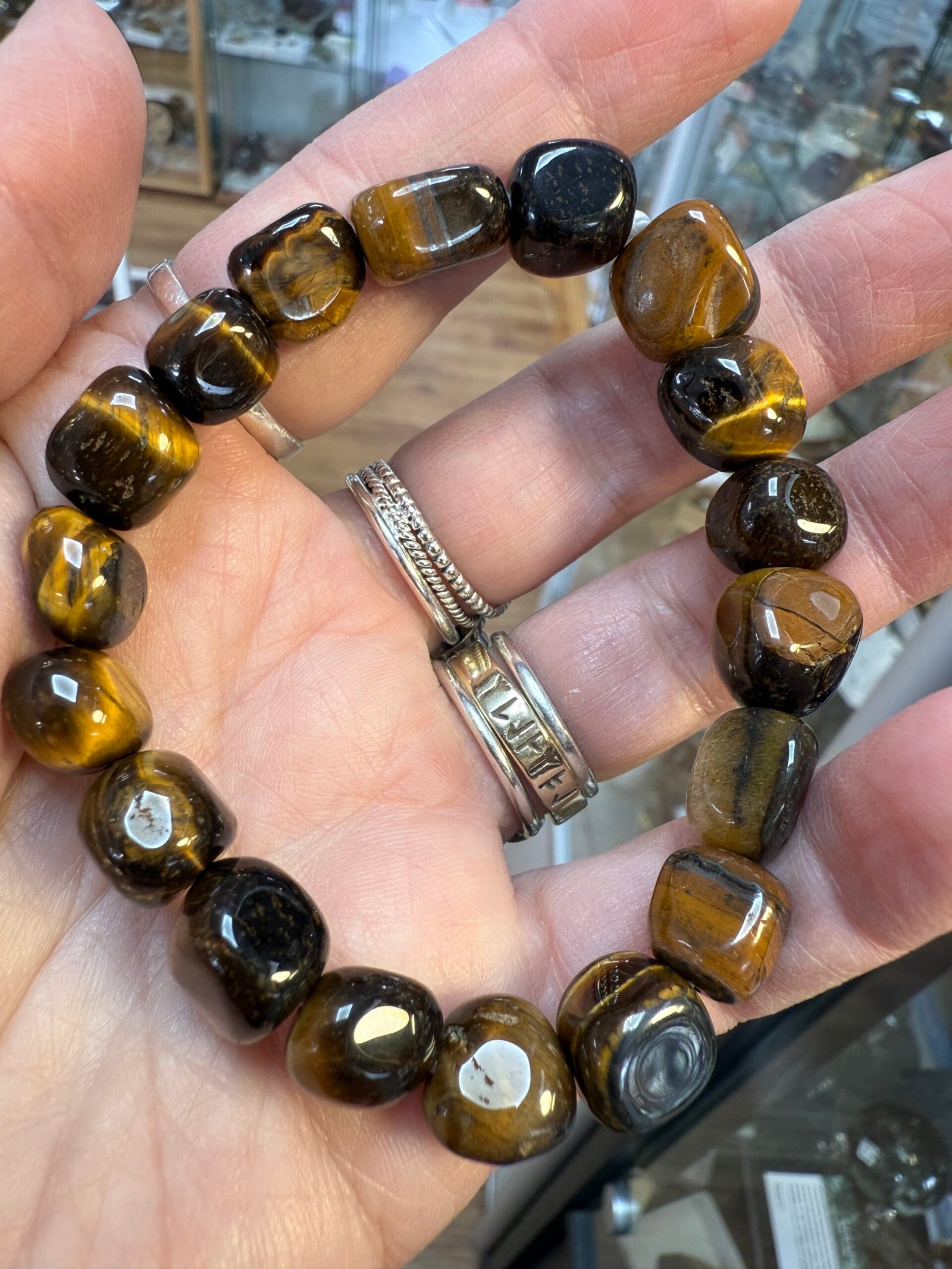 Tiger Eye Tumble Stone Bracelet - Image 3