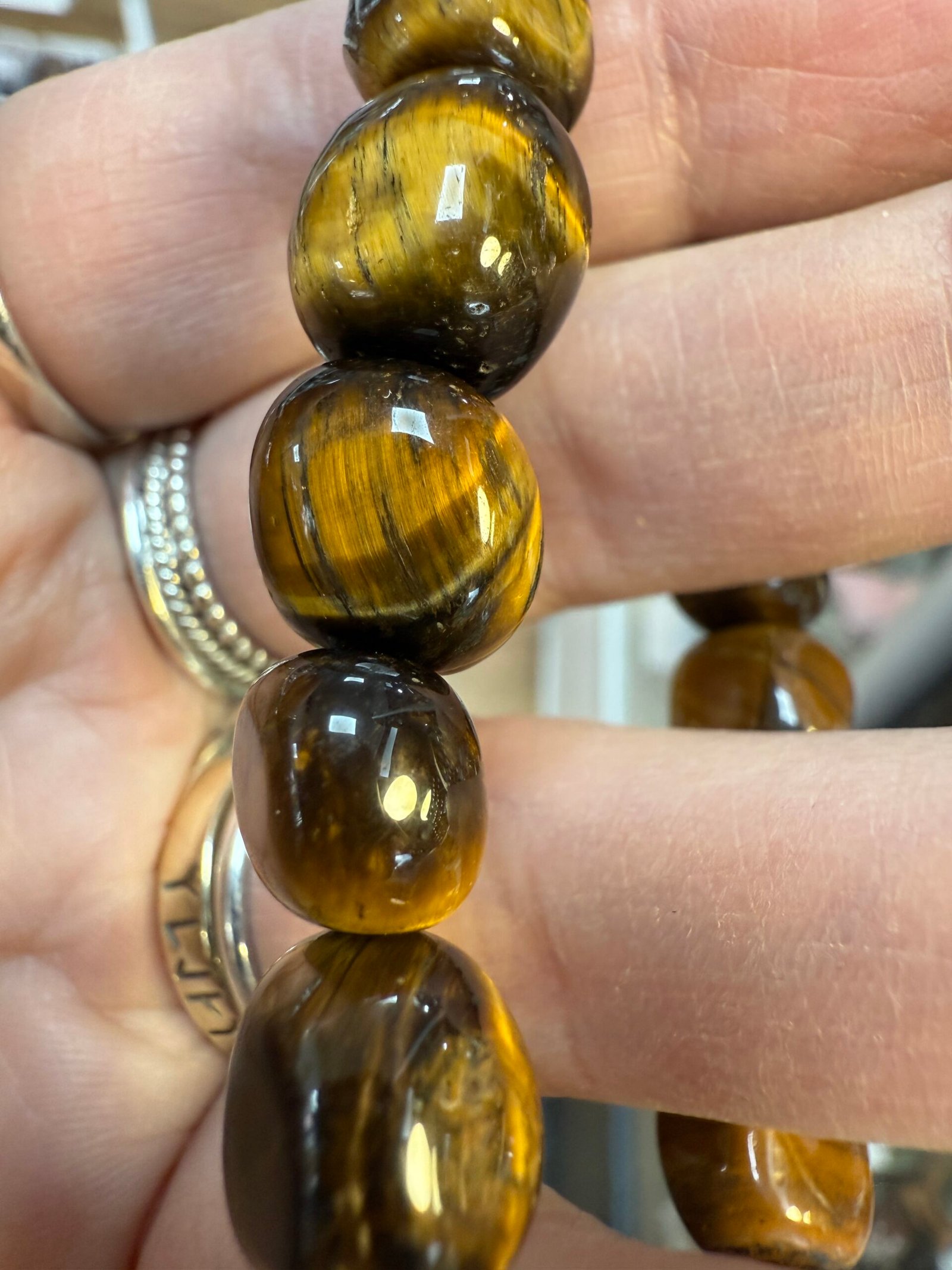 Tiger Eye Tumble Stone Bracelet - Image 4