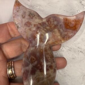 Pink Carnelian ‘Mermaids Tail’ Carving
