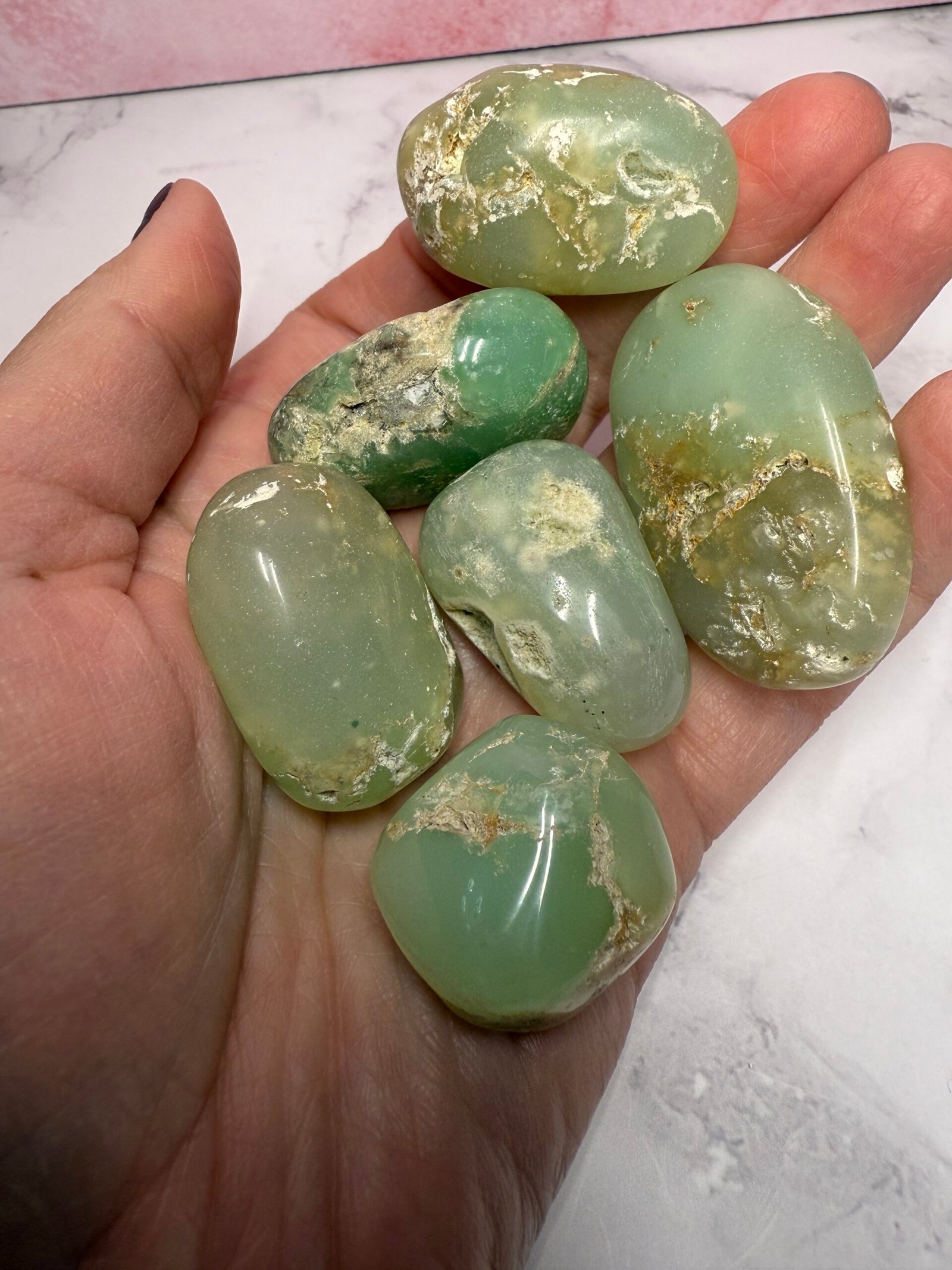 Large Indonesian Chrysoprase Tumble Stone
