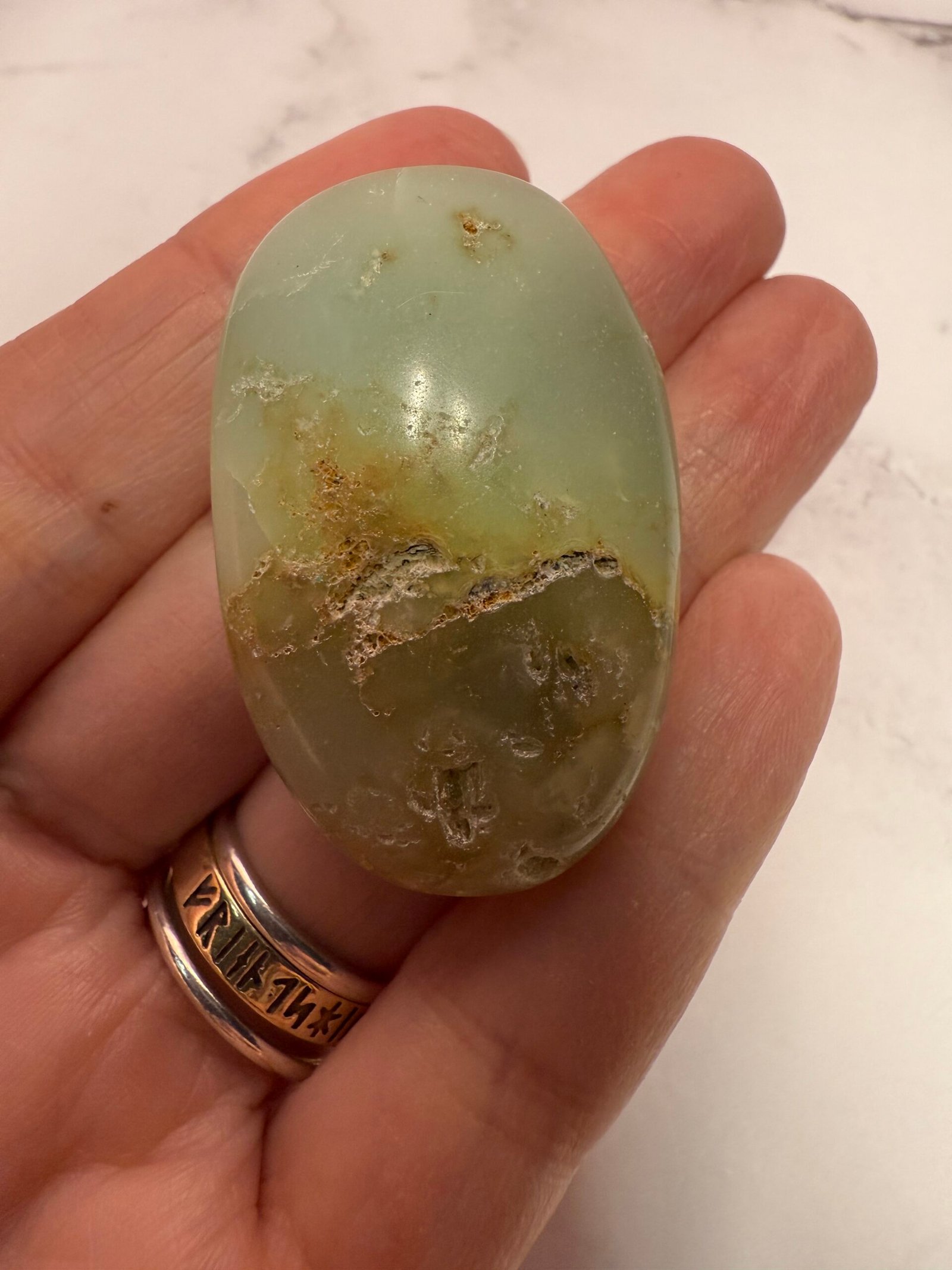 Large Indonesian Chrysoprase Tumble Stone - Image 4