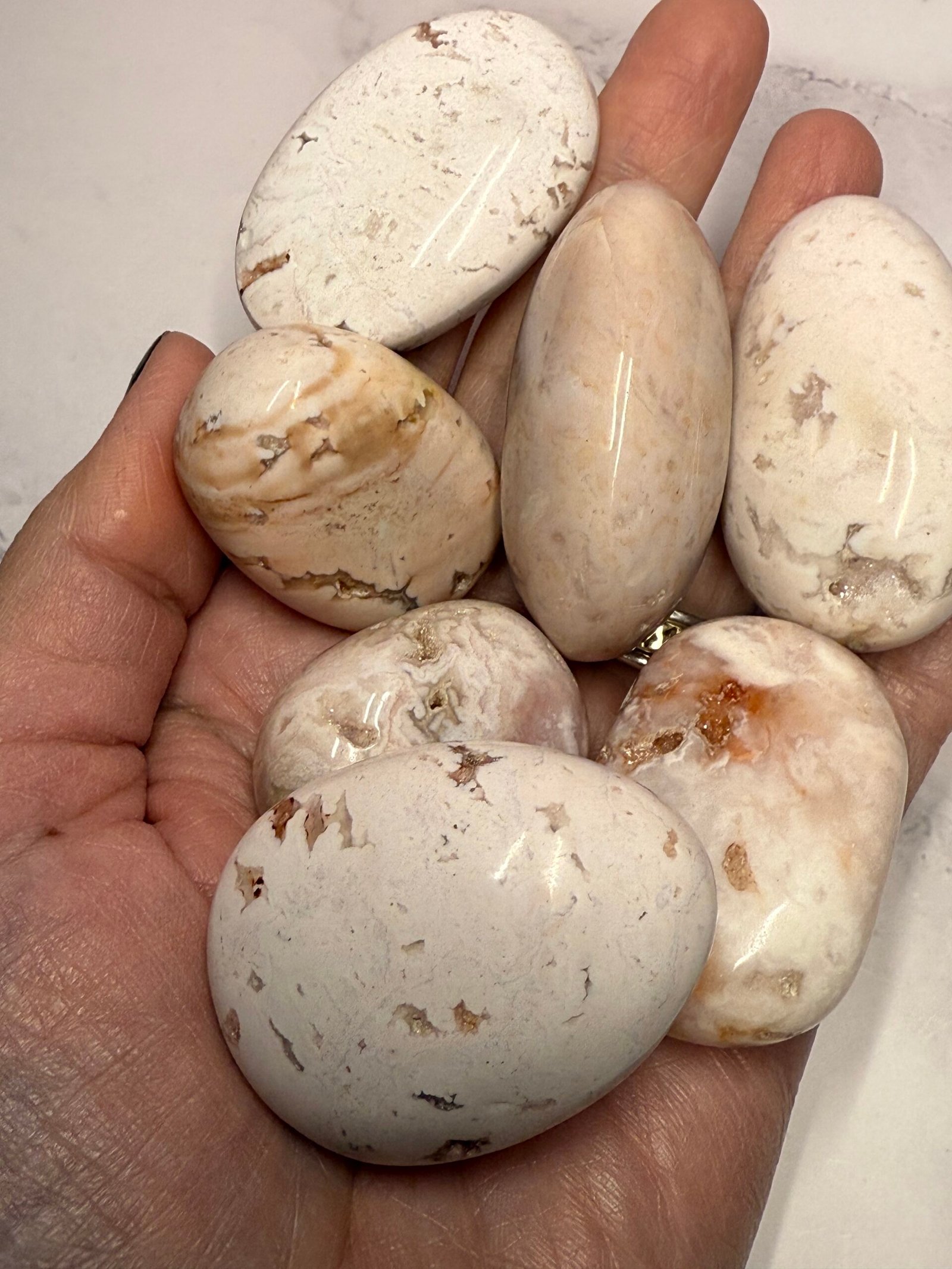 Extra Large Indonesian Pink Carnelian Tumble Stone - Image 2