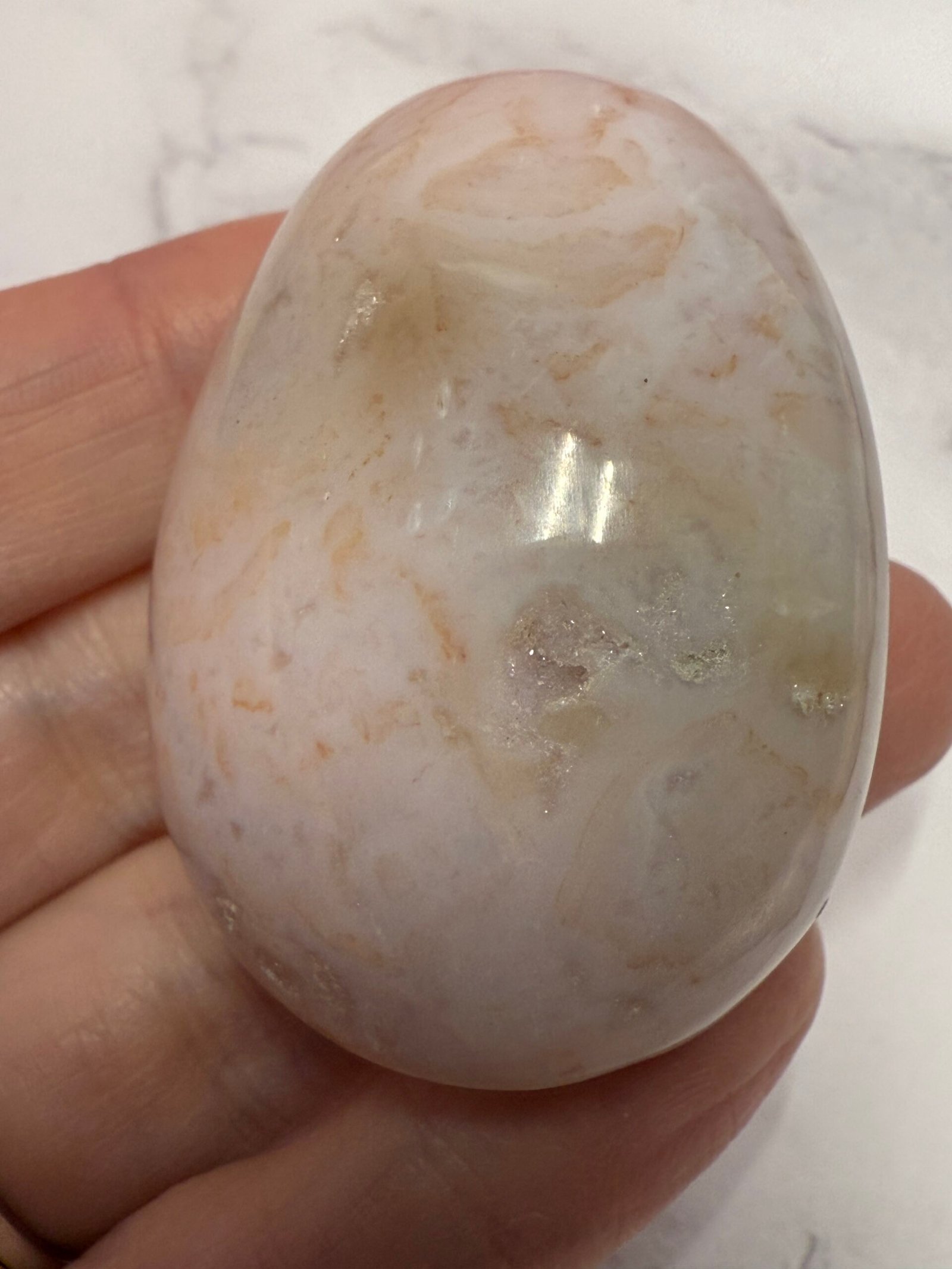 Extra Large Indonesian Pink Carnelian Tumble Stone - Image 5