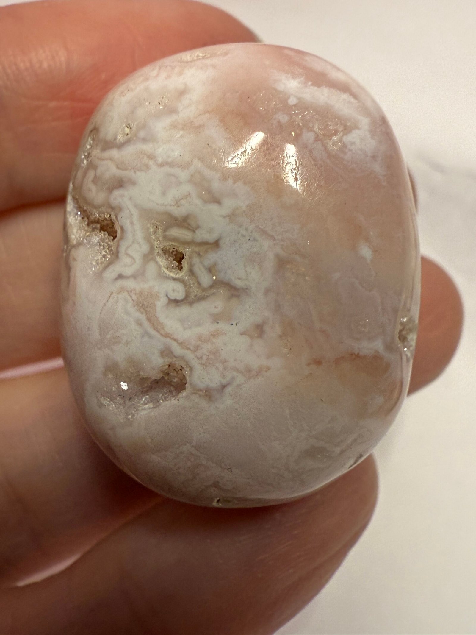 Extra Large Indonesian Pink Carnelian Tumble Stone - Image 6