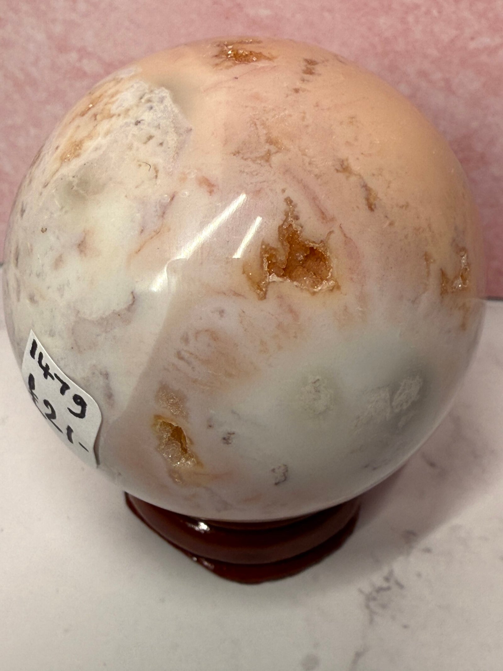 Pink Carnelian Sphere - Image 5
