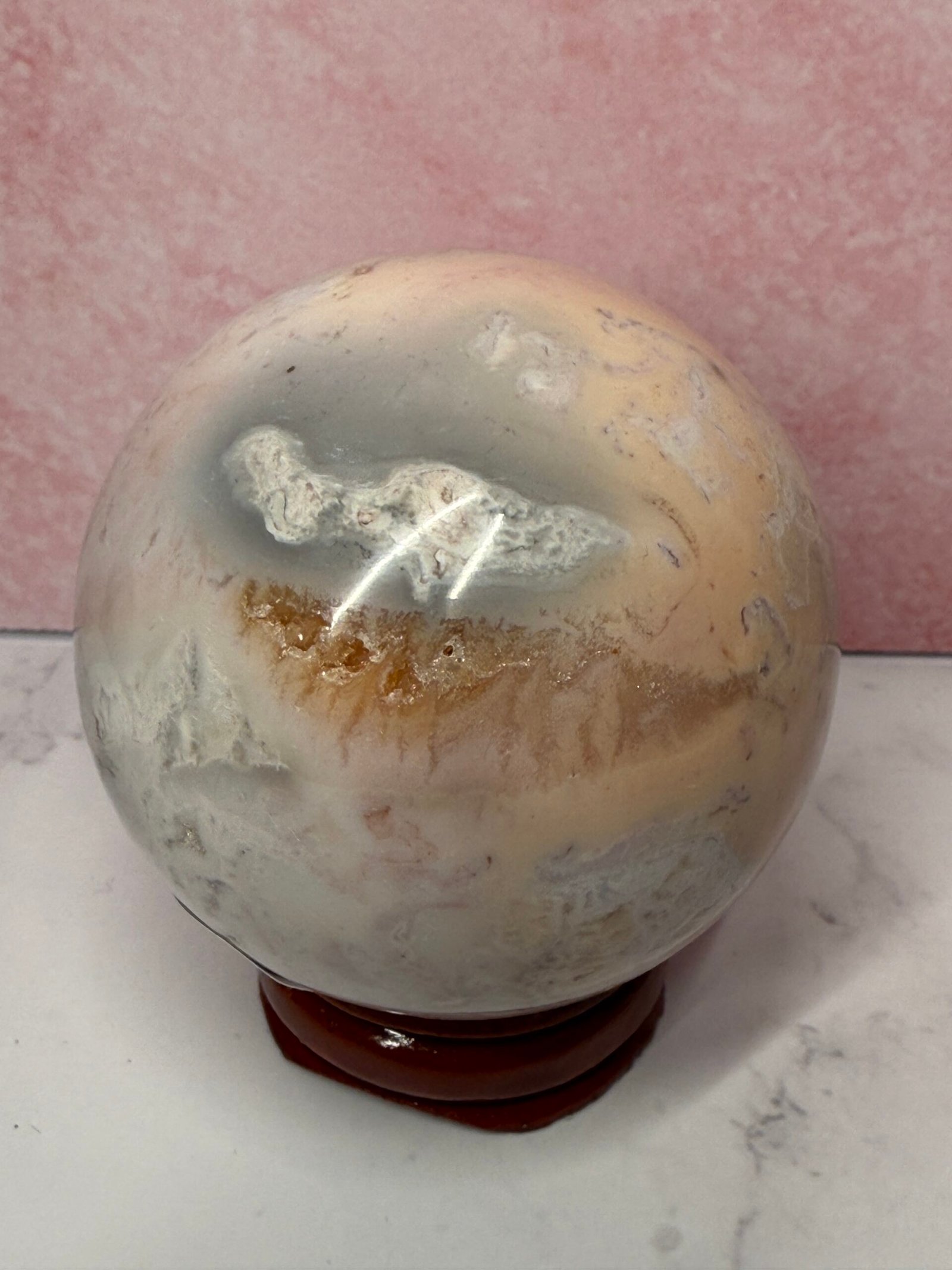 Pink Carnelian Sphere - Image 6