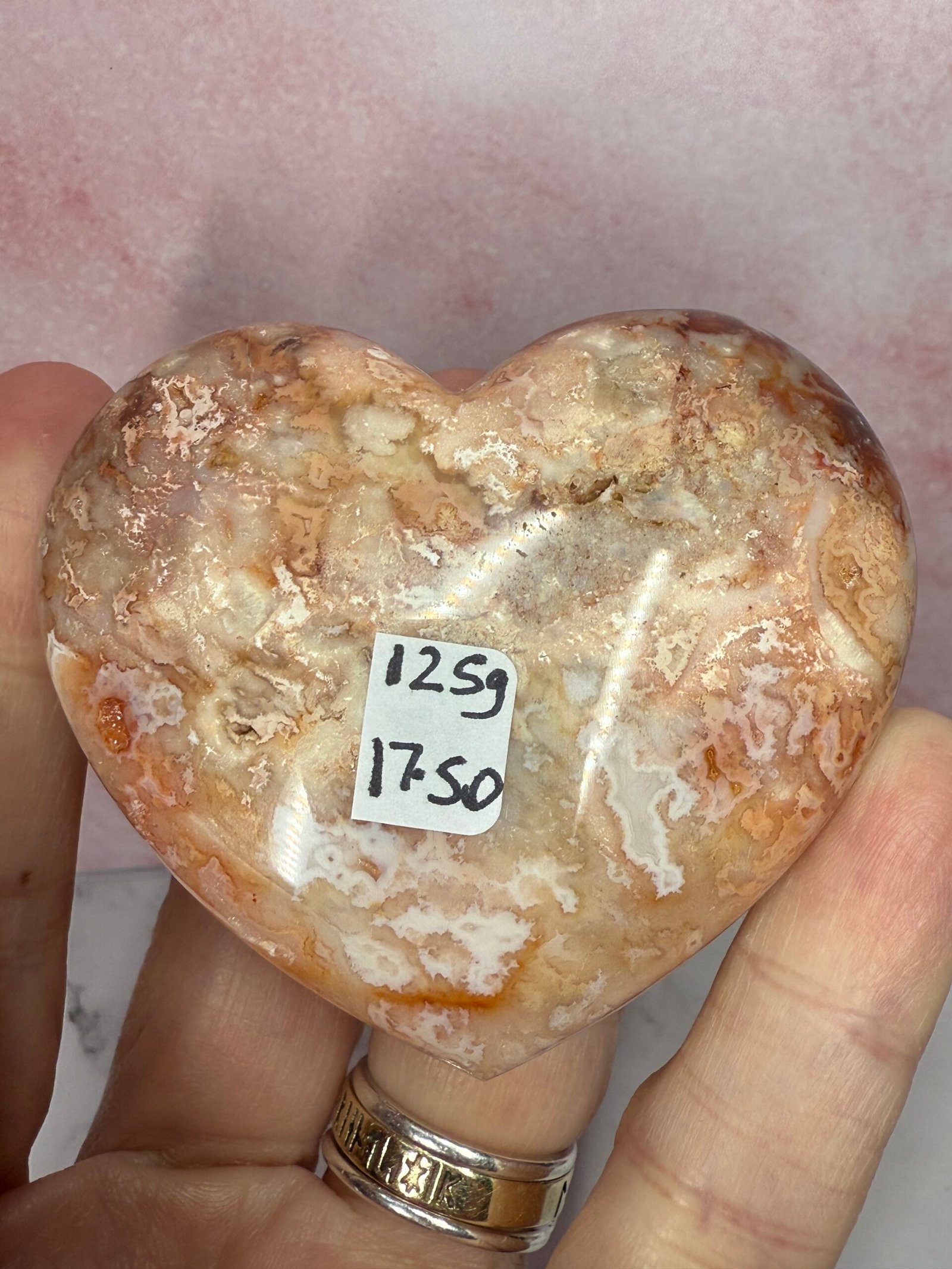 Pink Carnelian Heart - Image 3