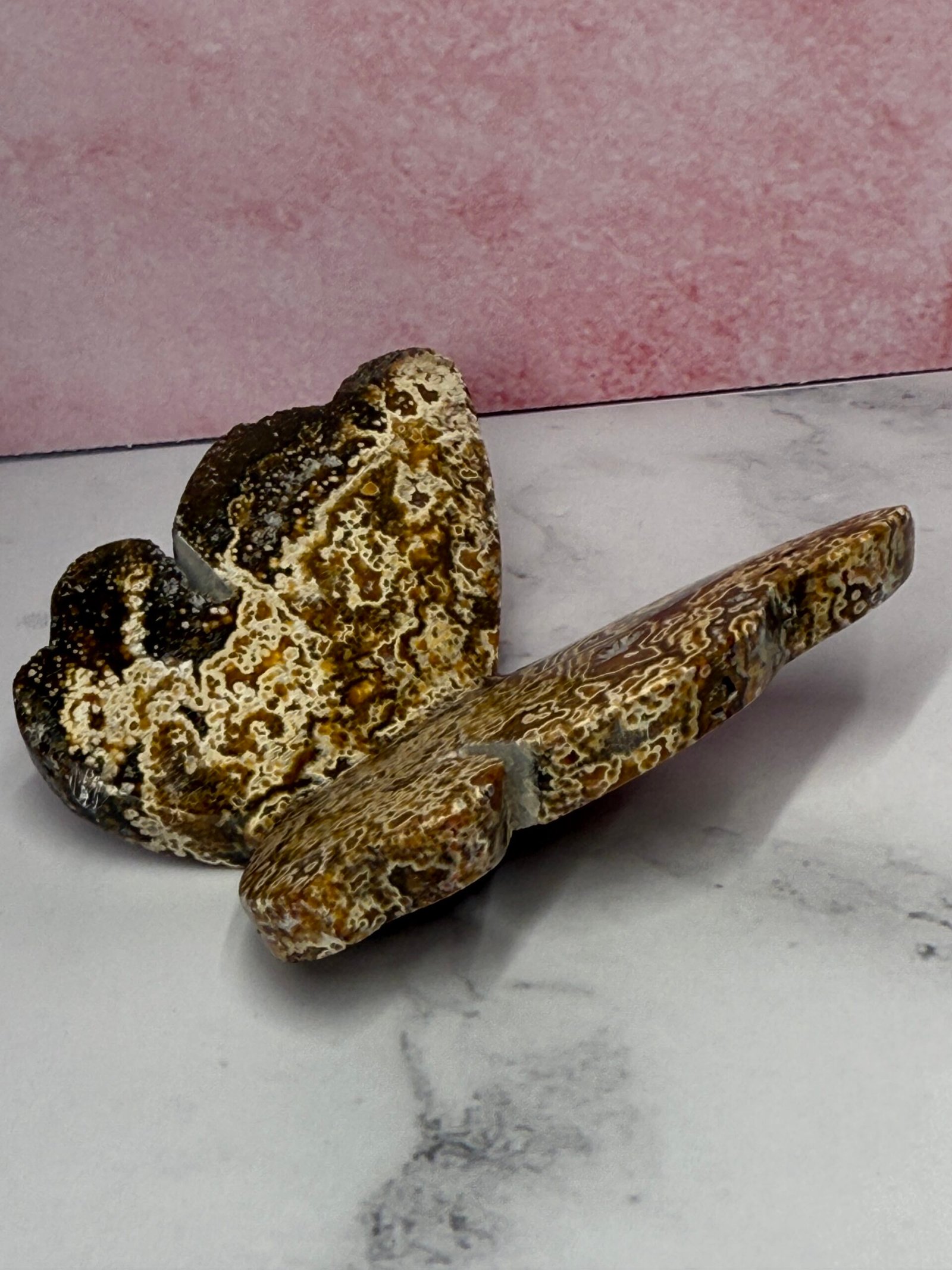 Indonesian Orbicular Jasper 3D Butterfly - Image 2