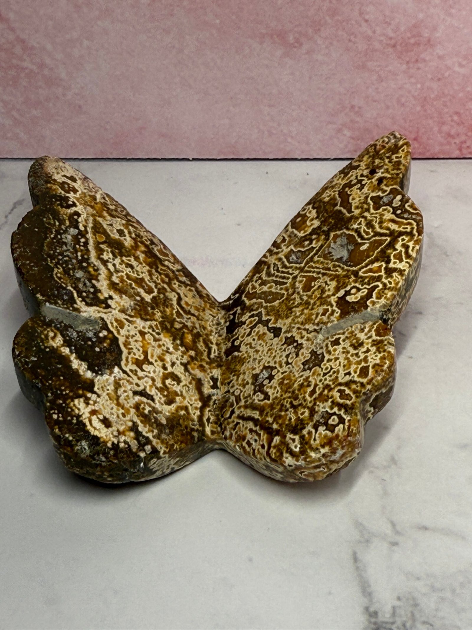 Indonesian Orbicular Jasper 3D Butterfly - Image 3