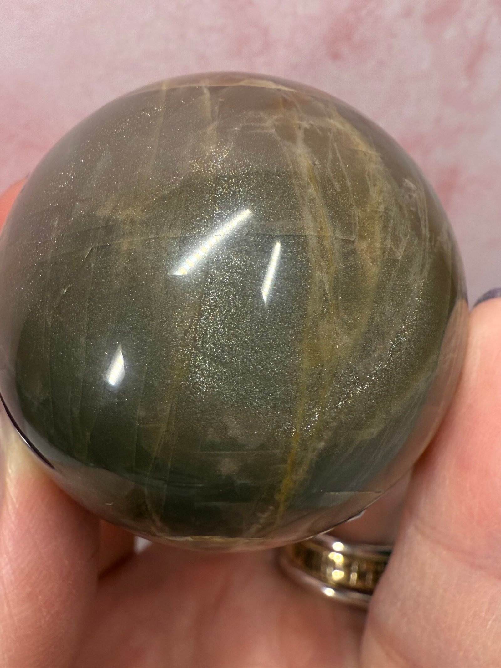 Black Moonstone Sphere - Image 6