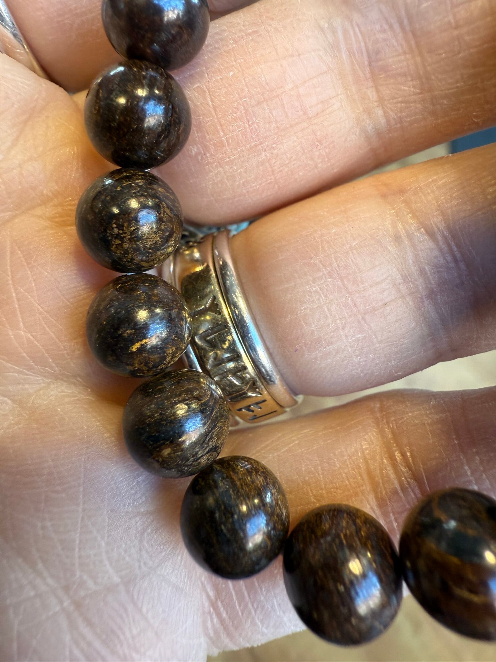 Bronzite 8mm Bead Bracelet - Image 5