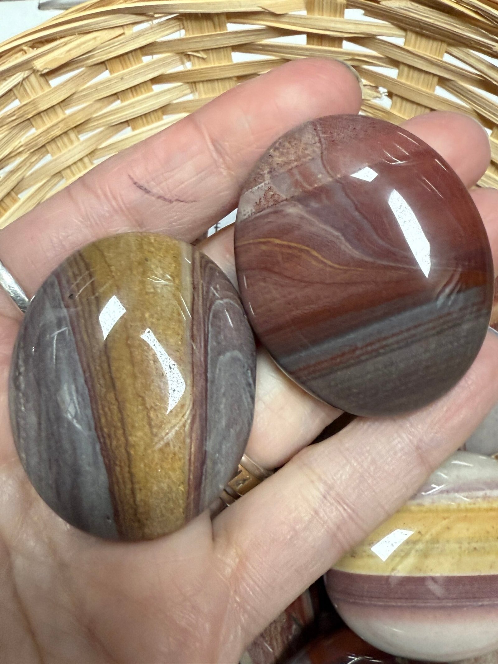 Polychrome Jasper Palm Stone