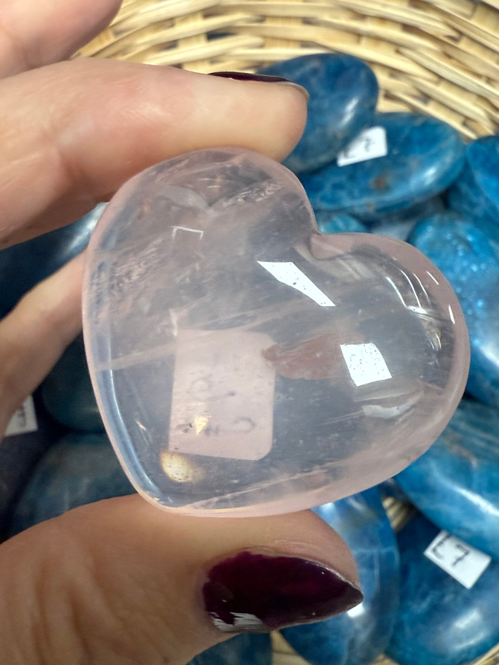 High Quality Rose Quartz Heart - Image 3