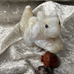 Agate Squirrel Carving