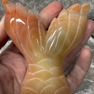 Carnelian Fish/Mermaid Tail Carving