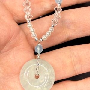 Aquamarine Donut Pendant