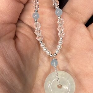 Aquamarine Donut Pendant