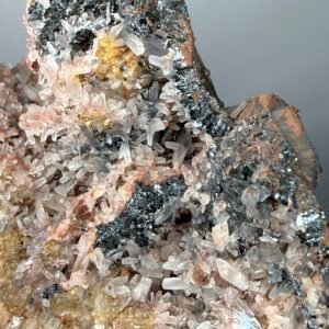 UK Nail Head Calcite with Specularite Specimen