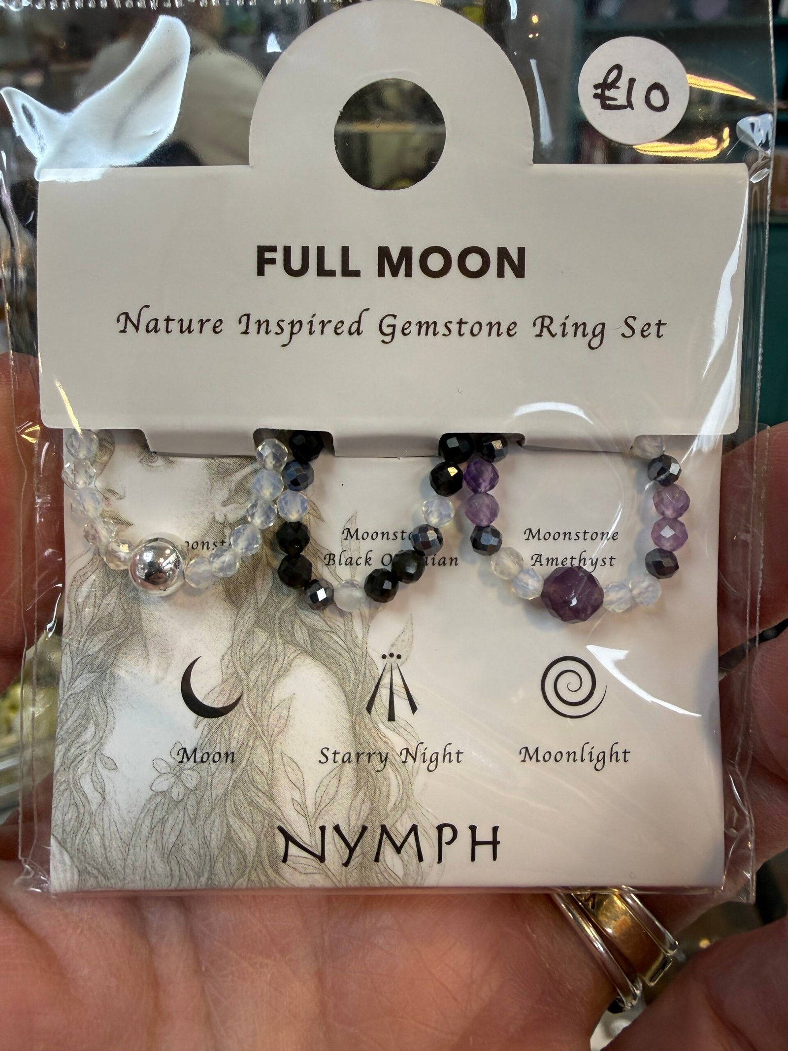 Nymph Nature Inspired Gemstone Ring Set - Image 3