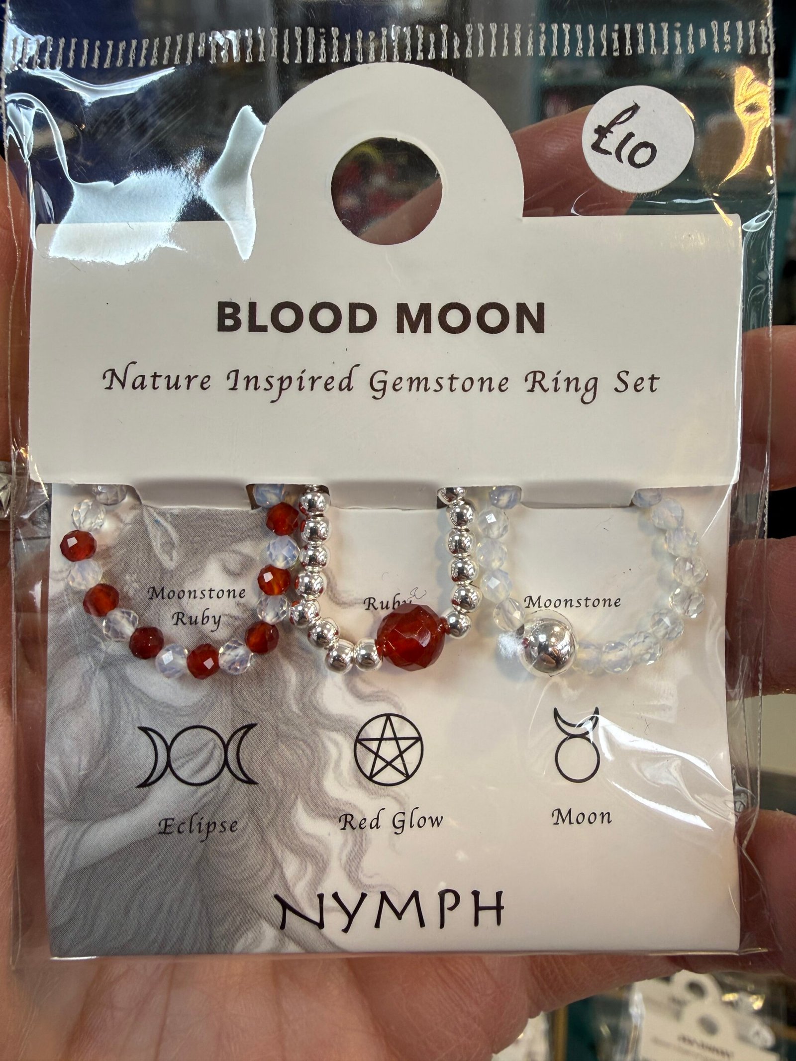 Nymph Nature Inspired Gemstone Ring Set