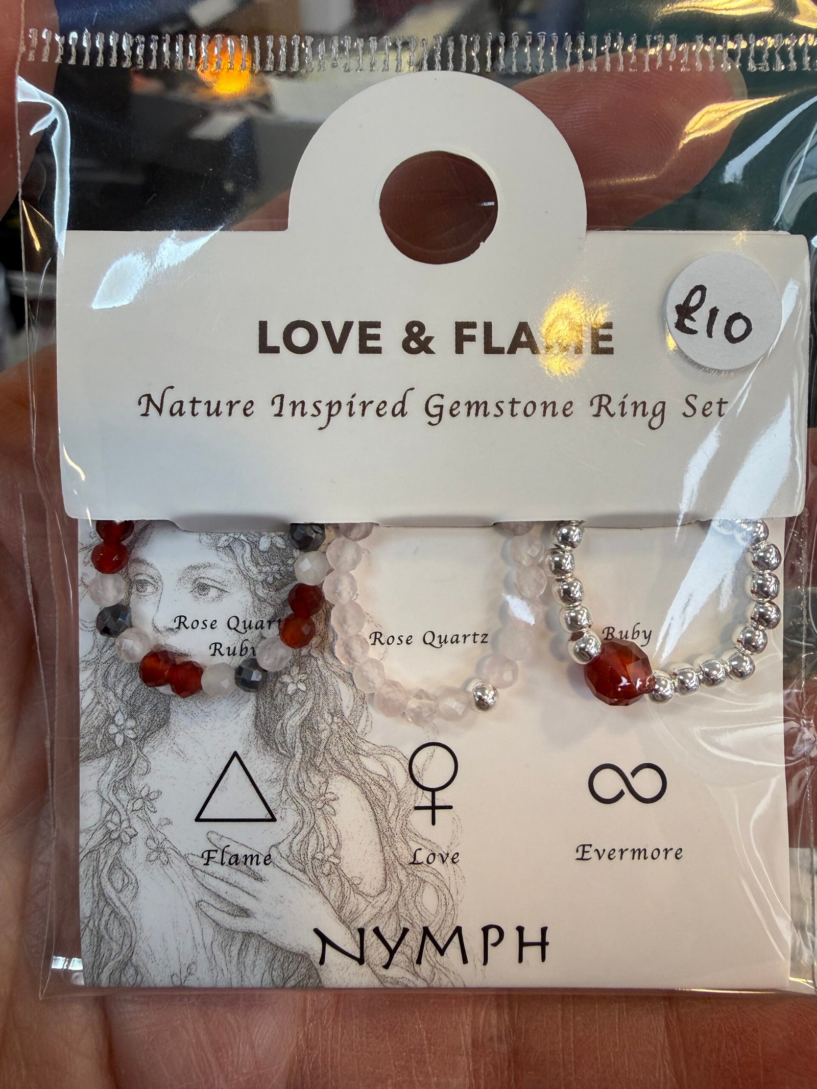 Nymph Nature Inspired Gemstone Ring Set - Image 7