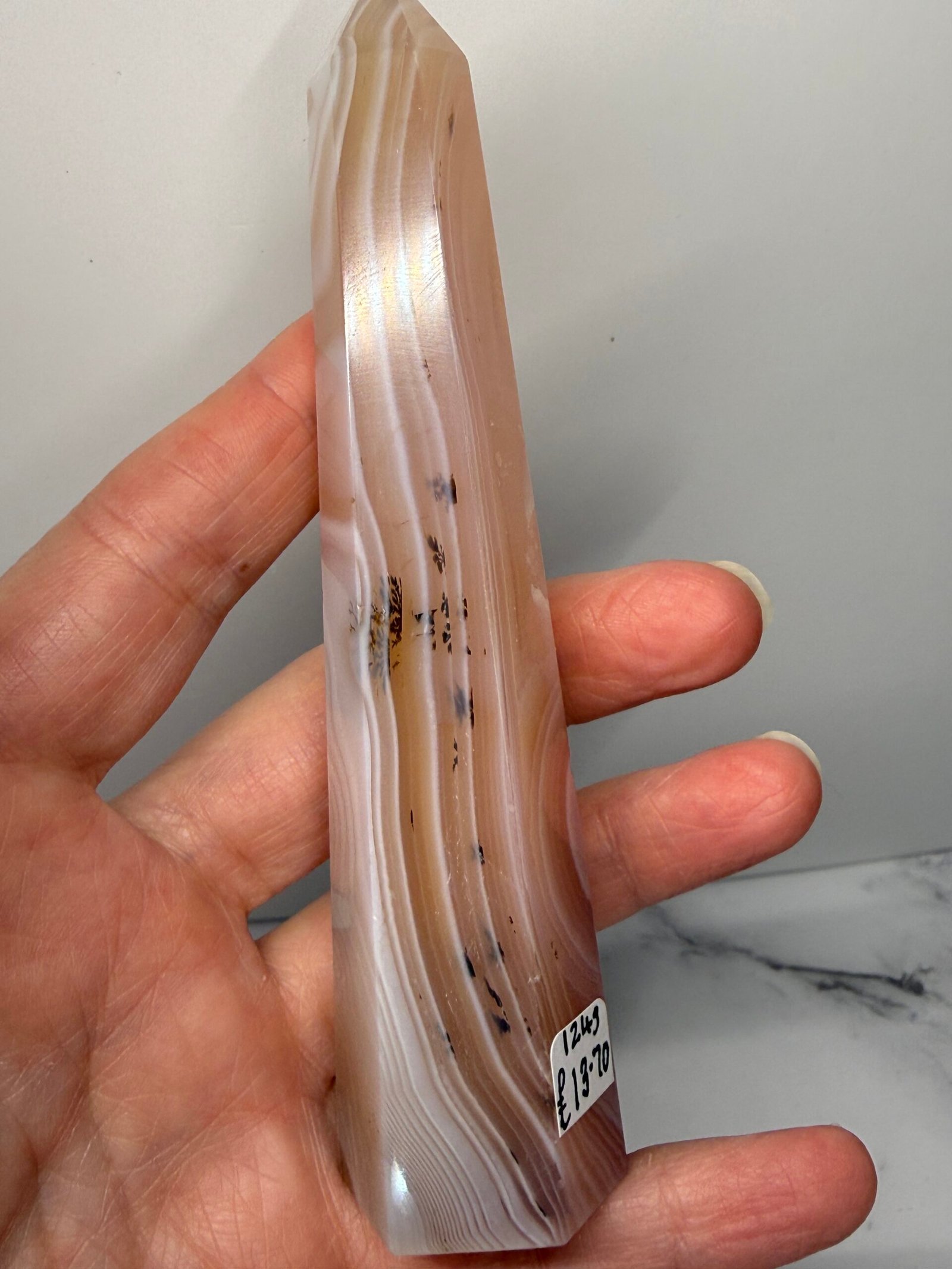 Pink Agate Tapered Tower - Image 3