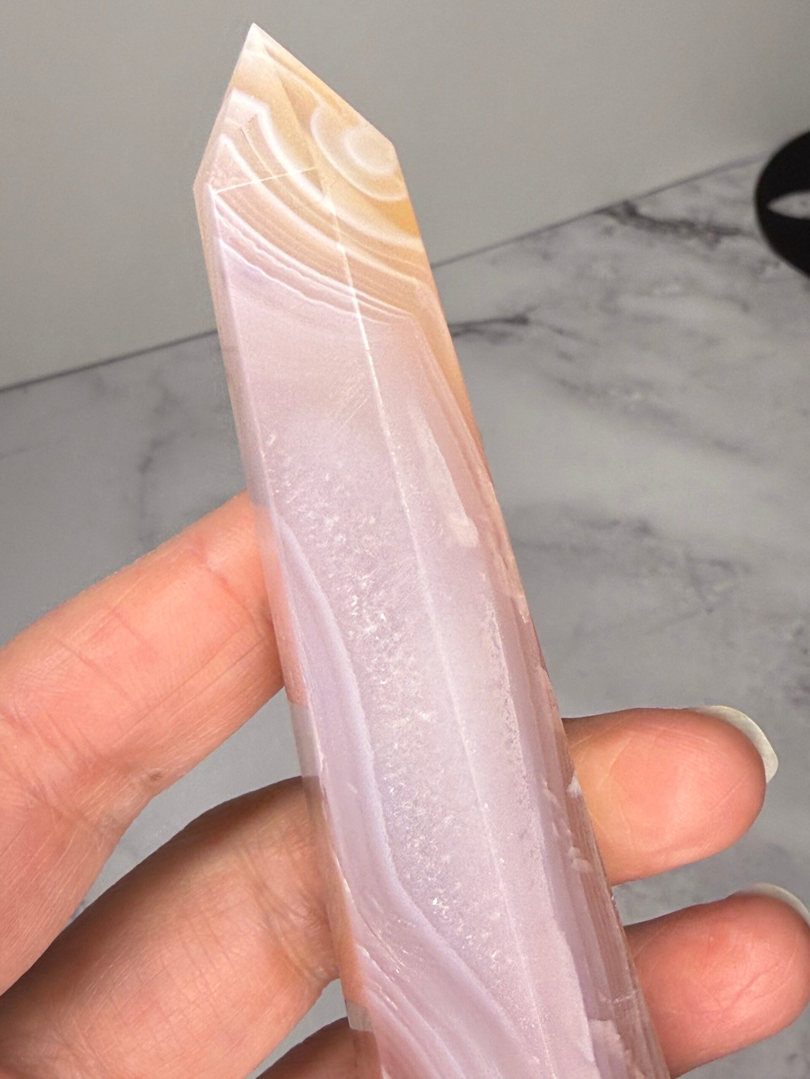 Pink Agate Tapered Tower - Image 7