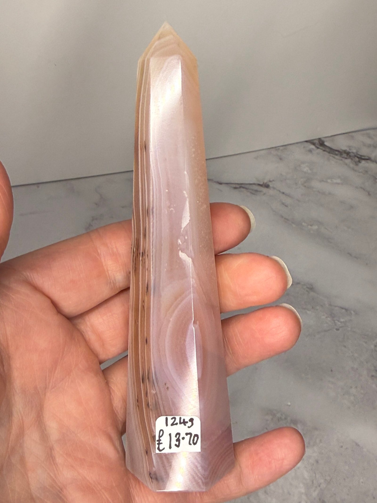 Pink Agate Tapered Tower - Image 11