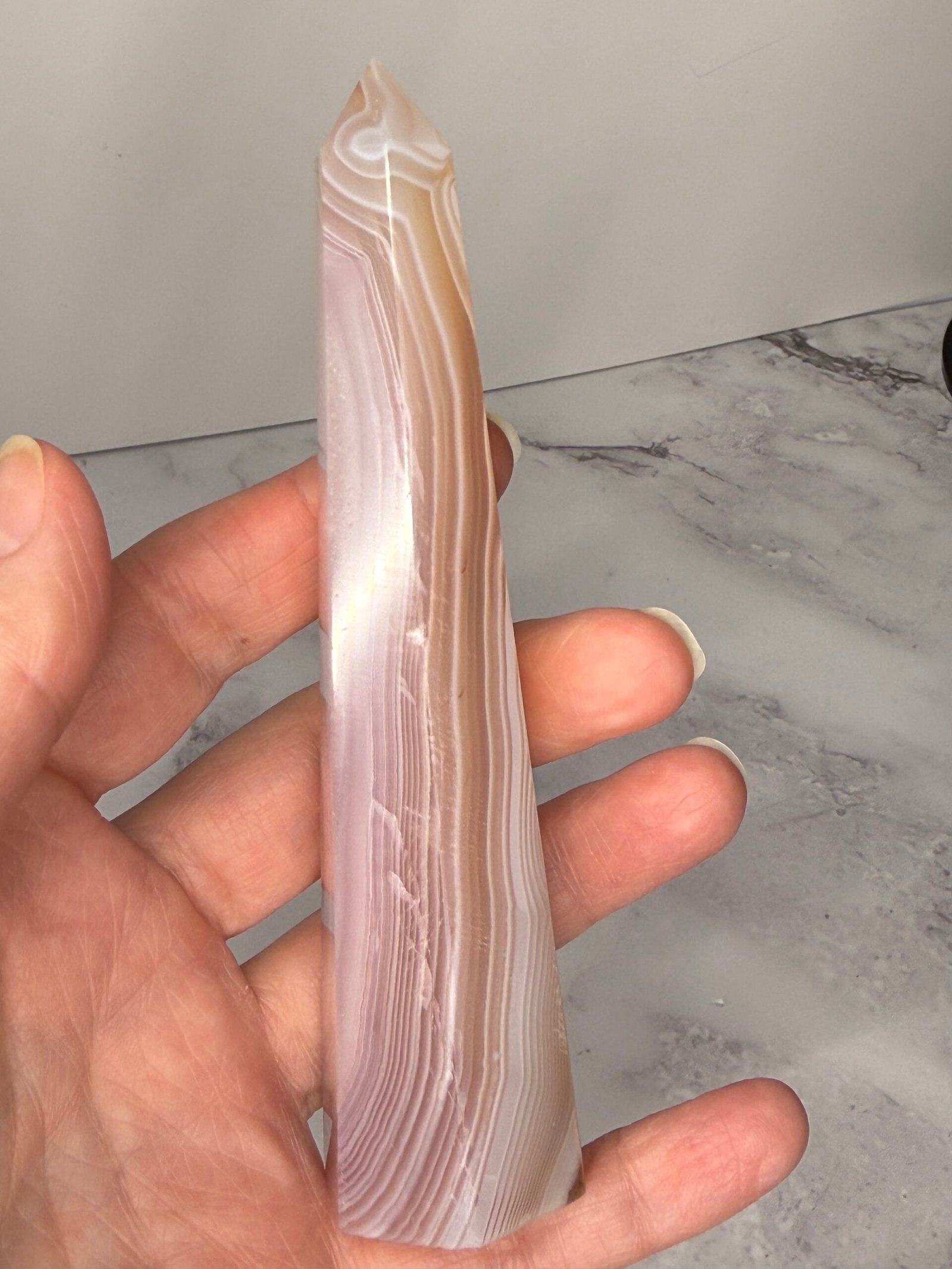 Pink Agate Tapered Tower - Image 12