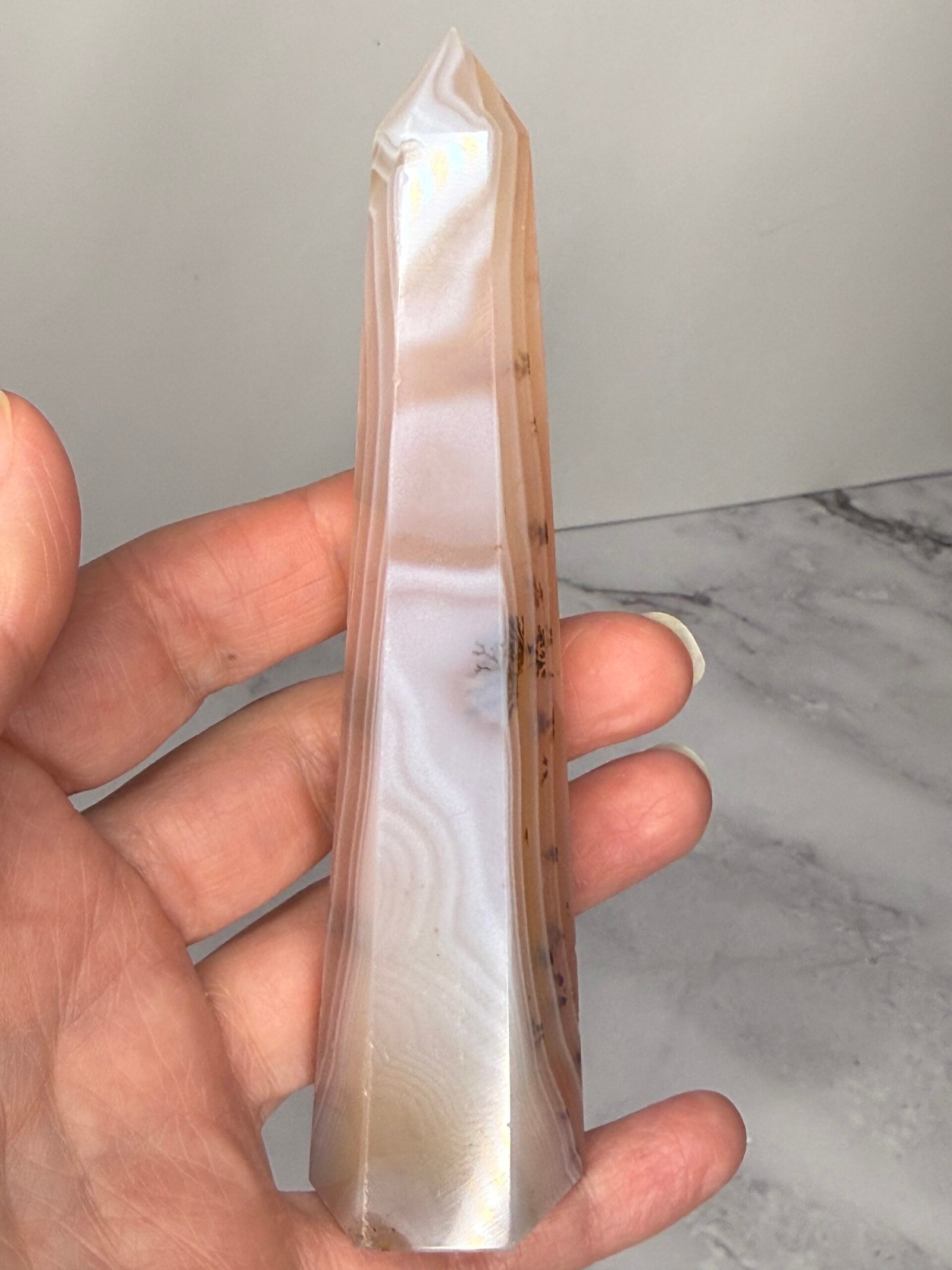 Pink Agate Tapered Tower - Image 13