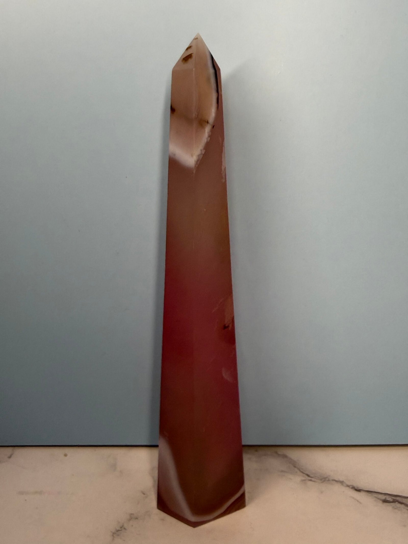 Pink Agate Tapered Tower