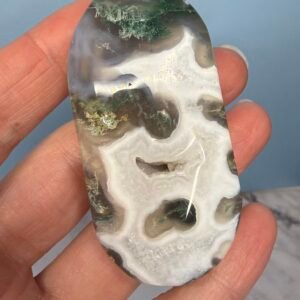 Moss Agate Palm Stone
