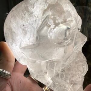 Clear Quartz Skull Carving