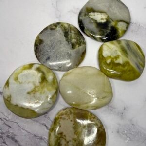 Iona Marble Flat Palm Stone