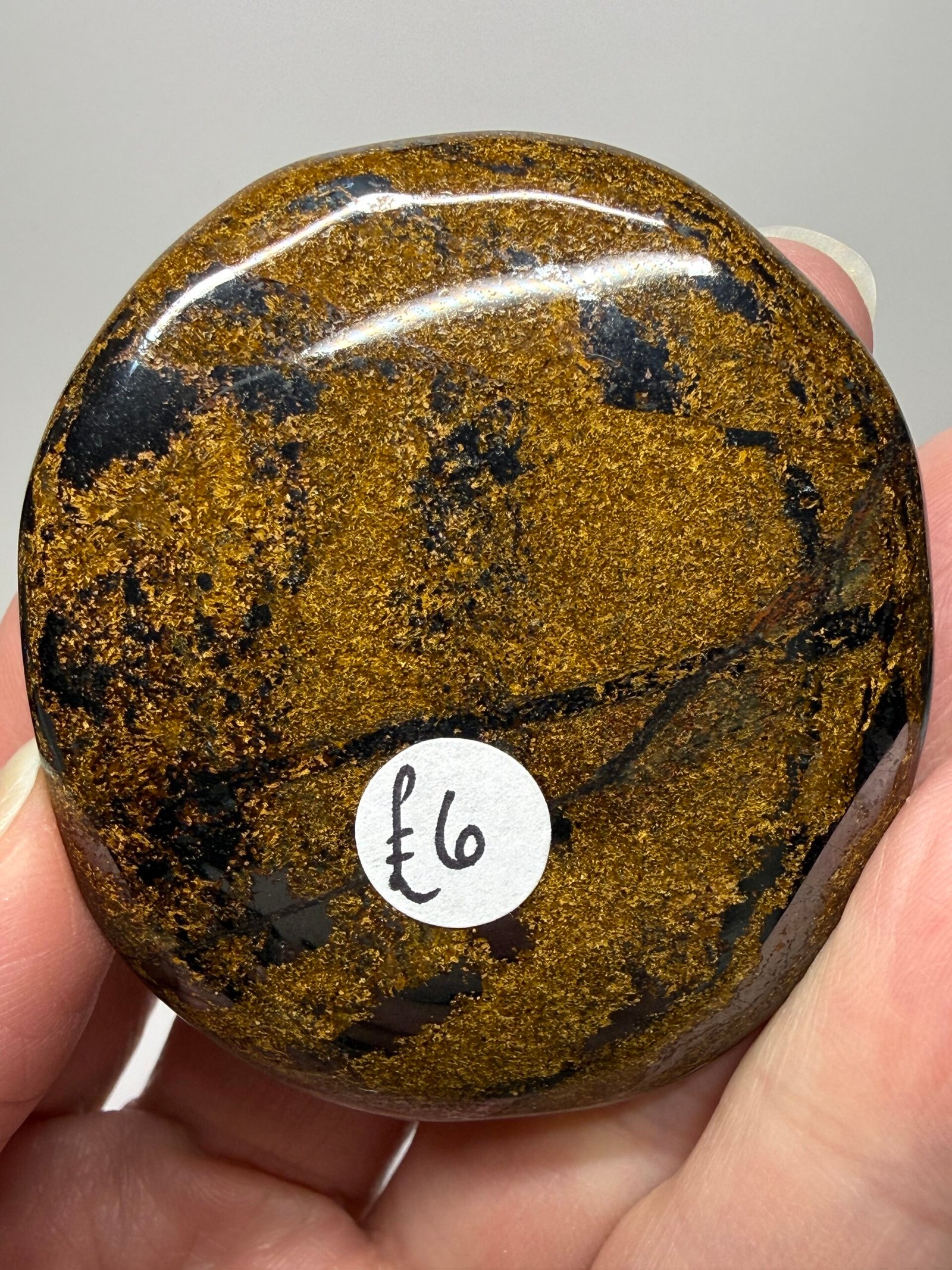Bronzite Flat Palm Stone - Image 3