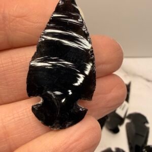 Obsidian Arrow Head Carving