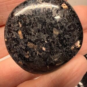Nuummite Flat Palm Stone