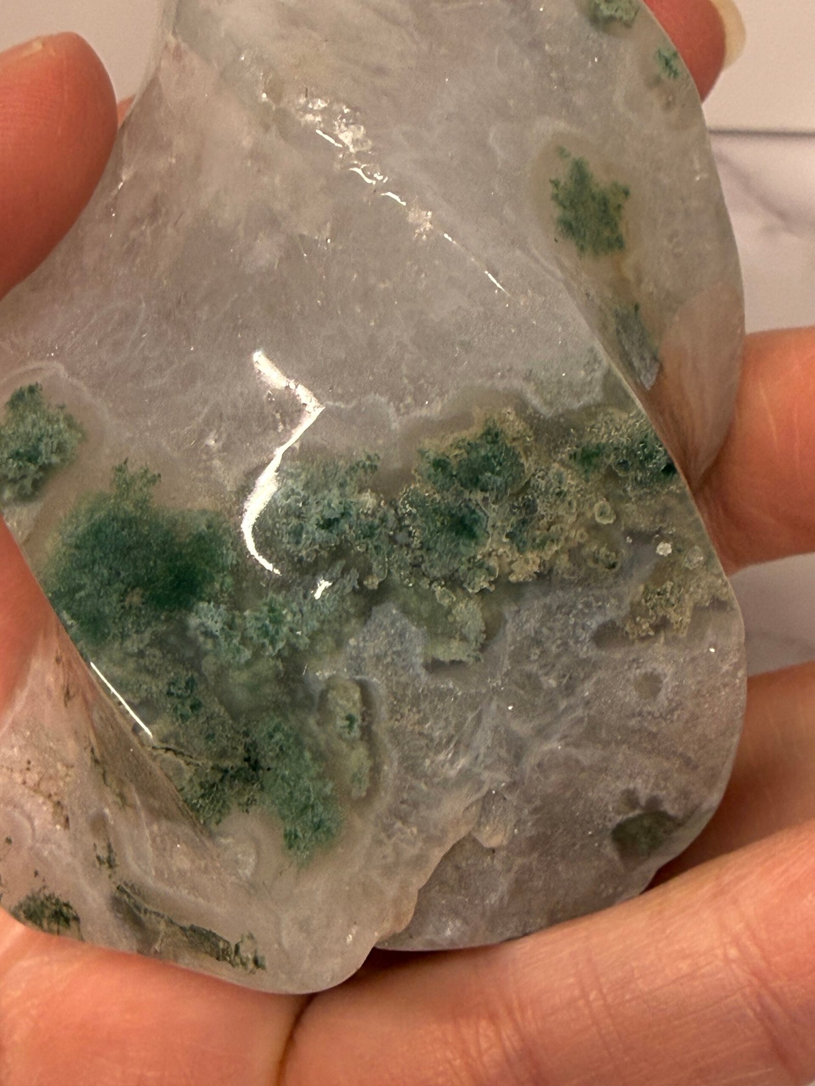 Moss Agate Freeform Flame - Image 4