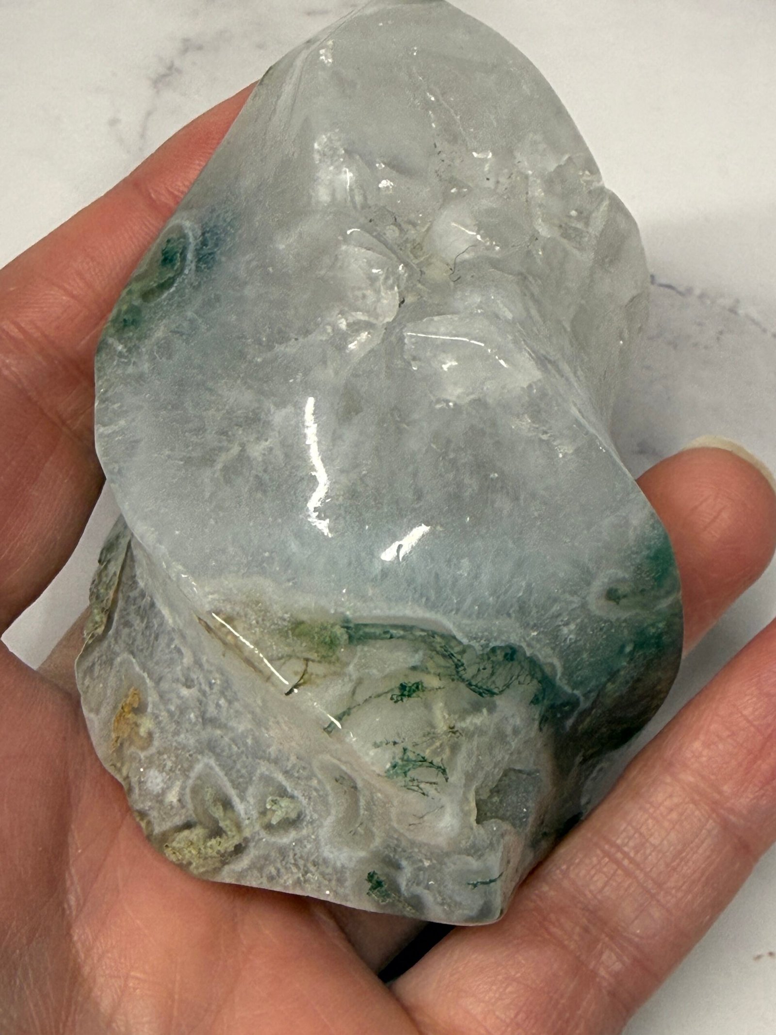 Moss Agate Freeform Flame - Image 7