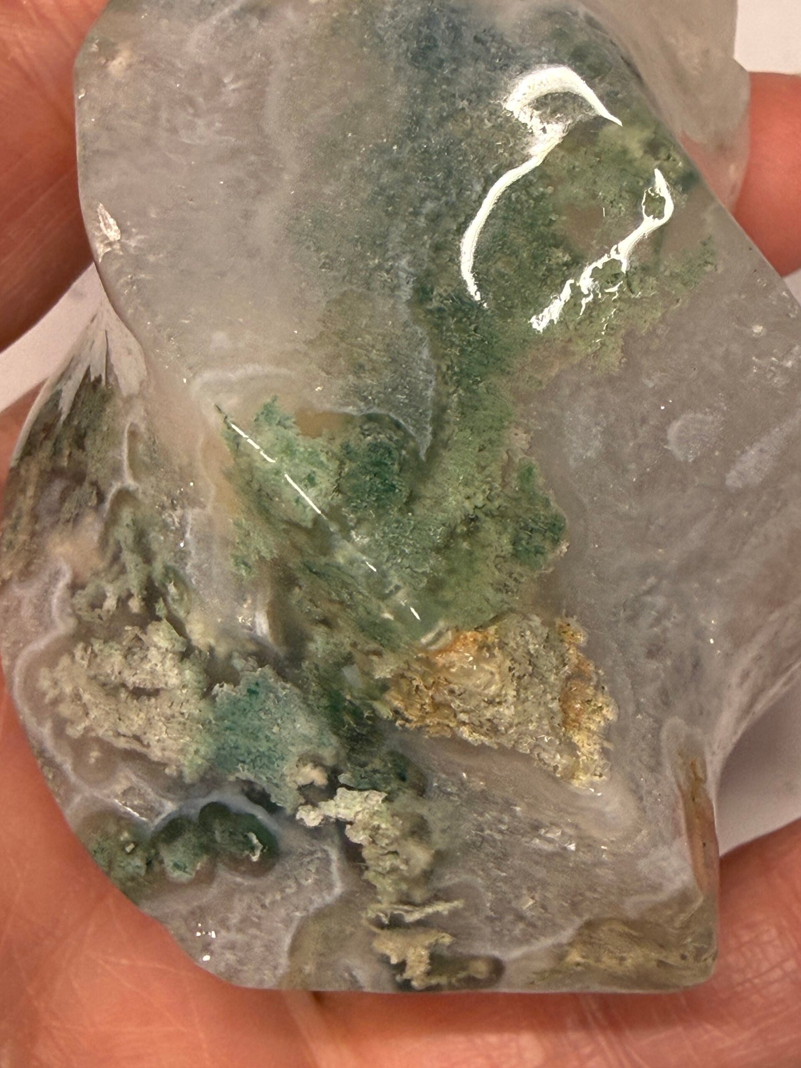 Moss Agate Freeform Flame - Image 8