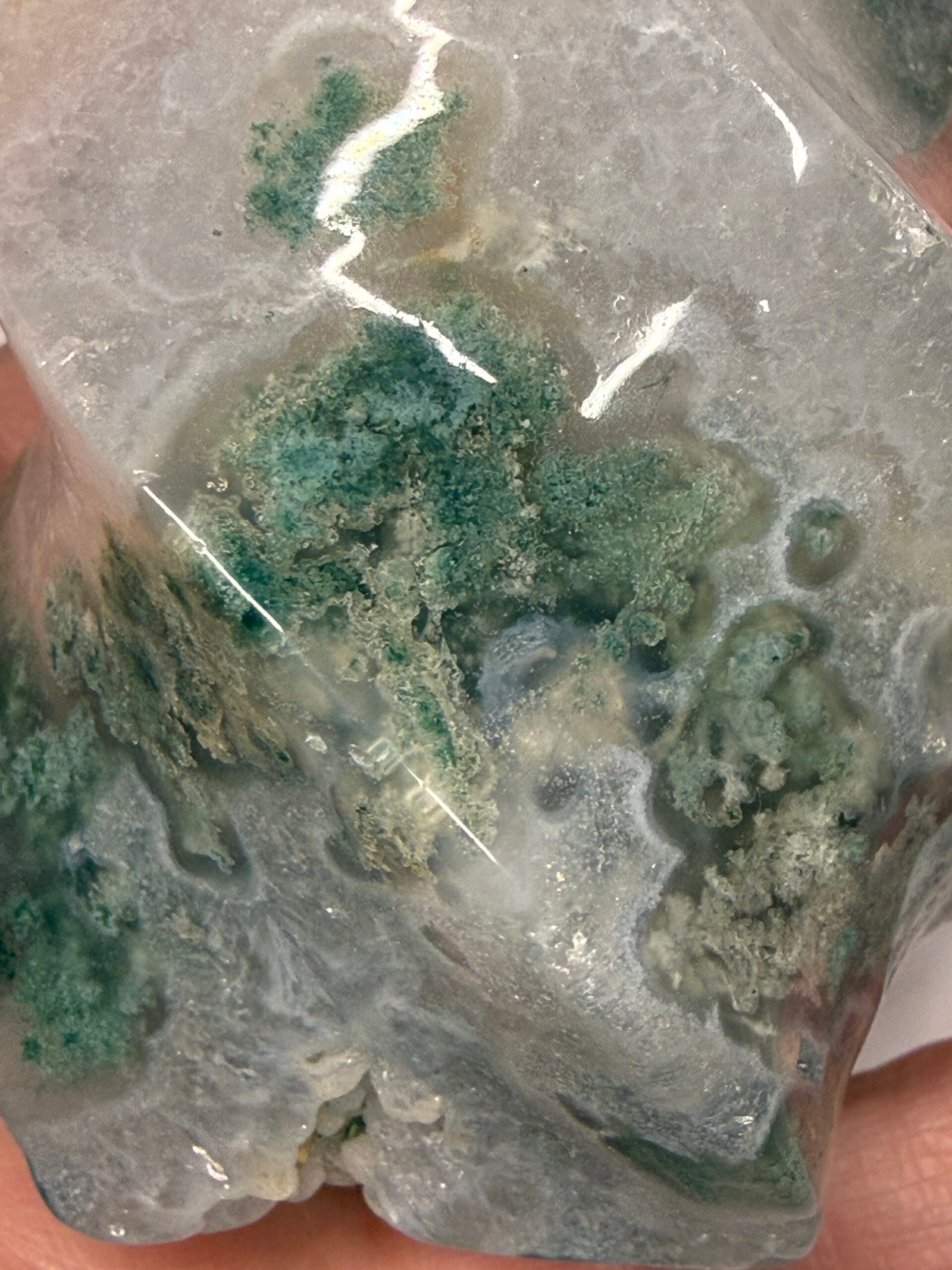 Moss Agate Freeform Flame - Image 9