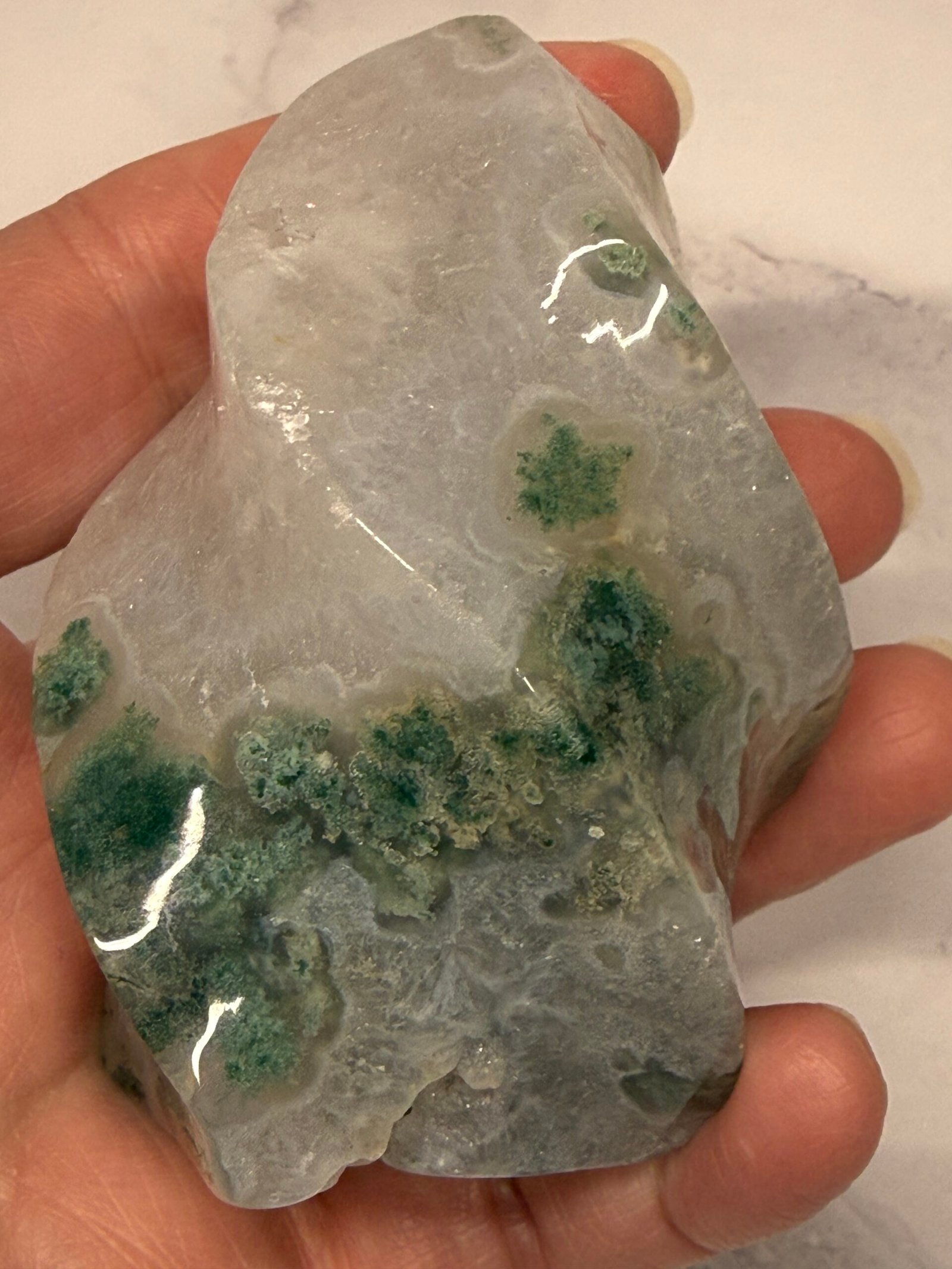 Moss Agate Freeform Flame