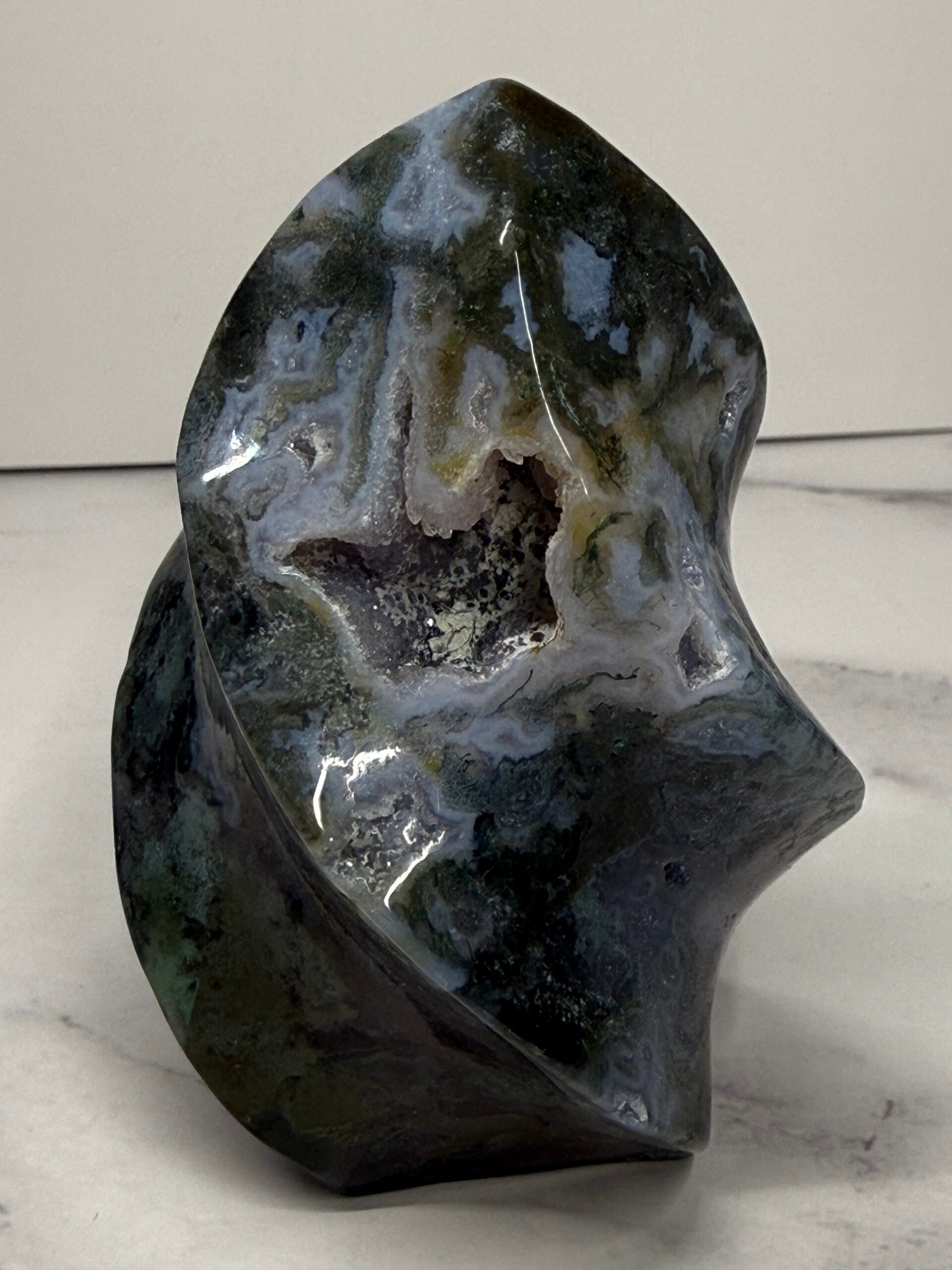 Moss Agate Freeform Flame - Image 2
