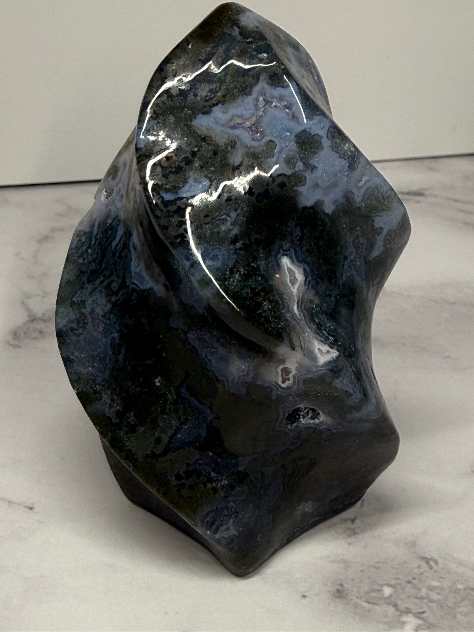 Moss Agate Freeform Flame - Image 4